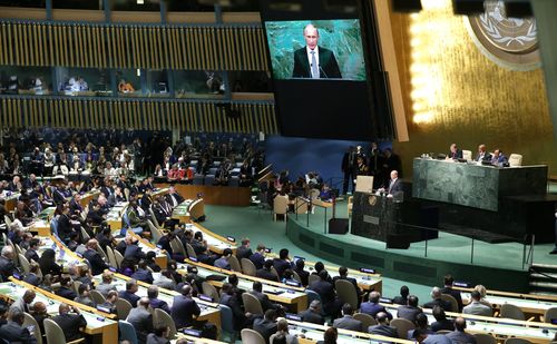 Выступление Путина в ООН 298 сентября 2015. Фото с сайта Президента России